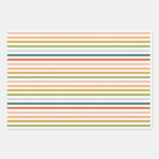 Bright farbige Streifenverpackungspapier Geschenkpapier Set (Vorderseite 2)