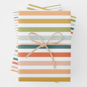 Bright farbige Streifenverpackungspapier Geschenkpapier Set (Beispiel)