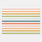 Bright farbige Streifenverpackungspapier Geschenkpapier Set (Vorderseite)
