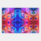 Bright Feather Jewel Tone Geschenkpapier Set (Vorderseite 2)