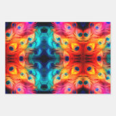 Bright Feather Jewel Tone Geschenkpapier Set (Vorderseite)