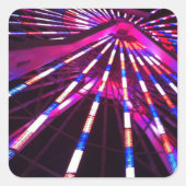 Bright Ferris Wheel Square Stickers (Vorderseite)