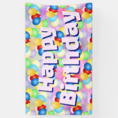 Bright Festival Birthday Balloons Banner (Vertikal)