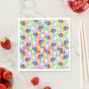 Bright Festive Balloons Serviette
