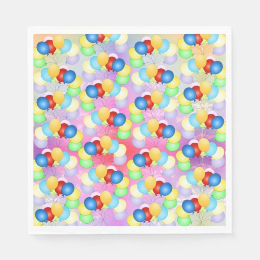 Bright Festive Balloons Serviette (Vorderseite)