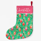 Bright Festive Kitschy Weihnachten | Monogramm Kleiner Weihnachtsstrumpf (Rückseite)