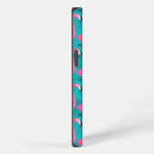 Bright Flamingo Pattern iPhone Hülle (Rechte Seite)
