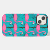 Bright Flamingo Pattern iPhone Hülle (Rückseite (Horizontal))