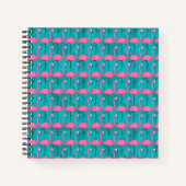 Bright Flamingo Pattern Notizblock (Vorderseite)