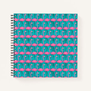 Bright Flamingo Pattern Notizblock