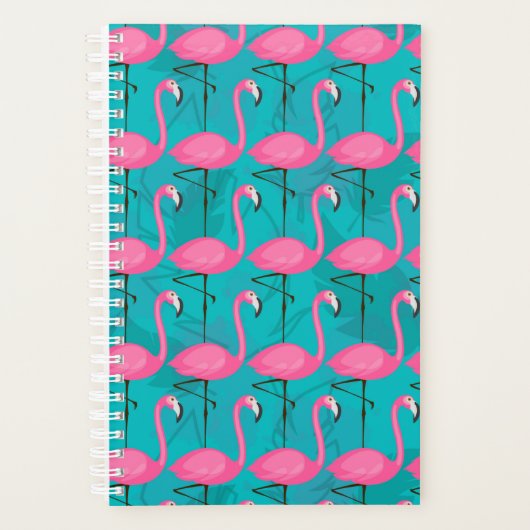 Bright Flamingo Pattern Planer (Vorderseite)