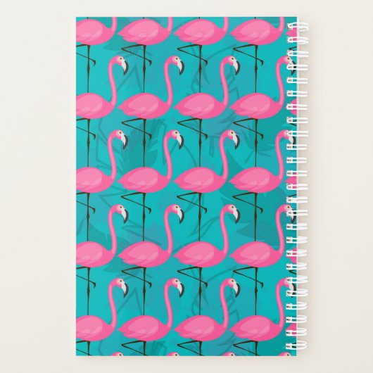 Bright Flamingo Pattern Planer (Rückseite)