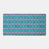 Bright Flamingo Pattern Schreibtischunterlage (Vorderseite)