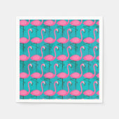 Bright Flamingo Pattern | Zu Beginn 2 hinzufügen Serviette (Vorderseite)