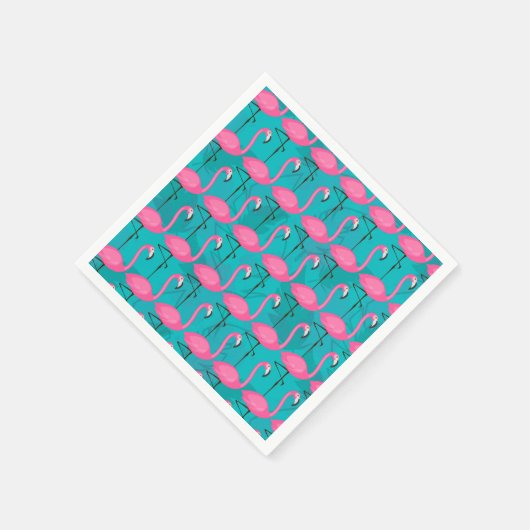 Bright Flamingo Pattern | Zu Beginn 2 hinzufügen Serviette (Ecke)