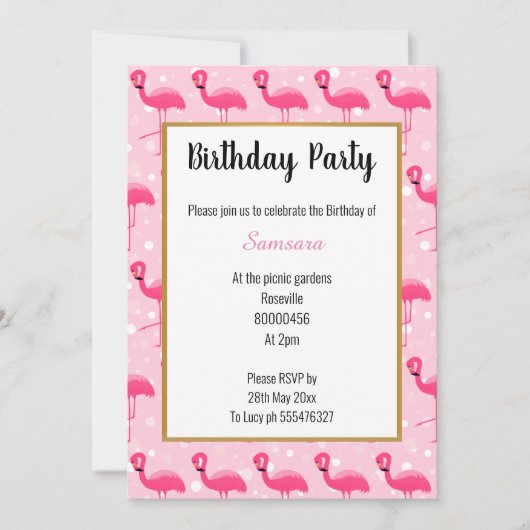 Bright Flamingo Pink Blase Geburtstag Einladung (Vorderseite)