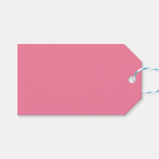 Bright Flamingo Pink Gift Tags Geschenkanhänger (Vorderseite (Horizontal))