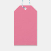 Bright Flamingo Pink Gift Tags Geschenkanhänger (Rückseite)