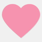 Bright Flamingo Pink Heart Sticker (Vorderseite)