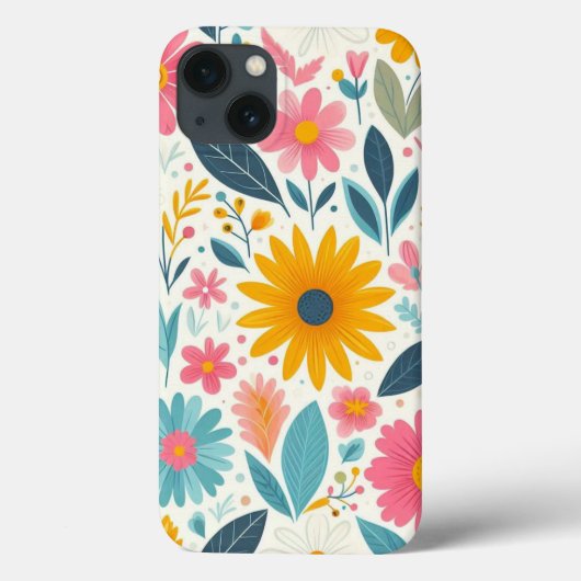 Bright Floral Bloom Case-Mate iPhone Hülle (Rückseite)