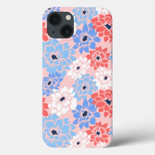 'Bright Floral Bloom' iPhone 13 Hülle (Rückseite)