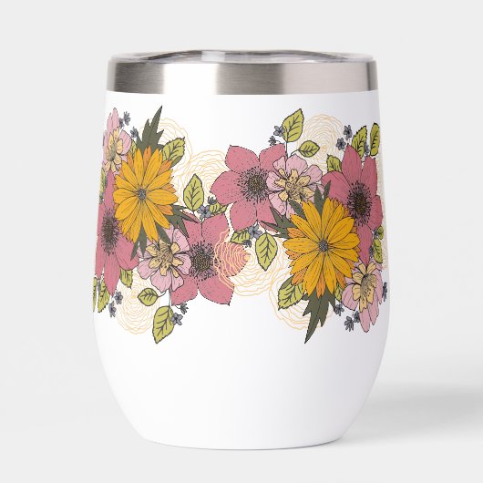 Bright Floral Bouquet Tumbler (Rückseite)