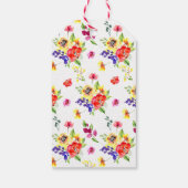 Bright Floral Brautparty Vielen Dank Geschenkanhänger (Rückseite)