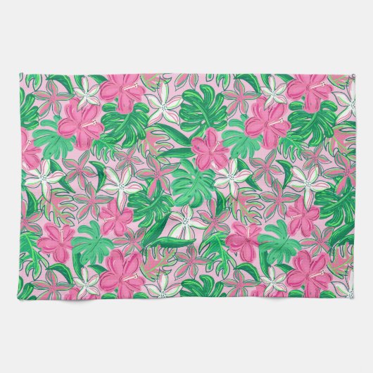 Bright Floral Coastal Geschirrtuch (Horizontal)