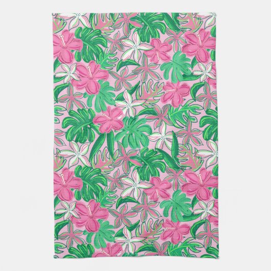 Bright Floral Coastal Geschirrtuch (Vertikal)