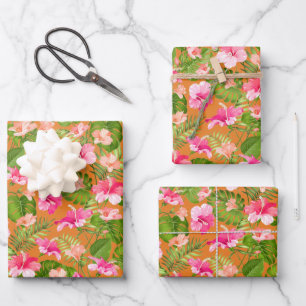Bright Floral Geschenkpapier Set