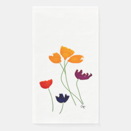 Bright Floral Guest Napkins Serviette