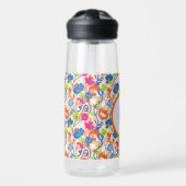Bright Floral Initial Water Bottle Trinkflasche (Vorne)