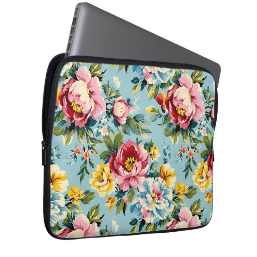 Bright Floral Laptopschutzhülle (Vorne Rechts)