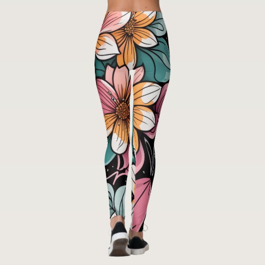 Bright Floral Leggings (Rückseite)