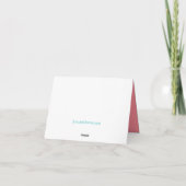 Bright Floral Monogram Dankeskarte (Rückseite)