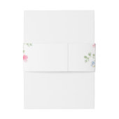 Bright Floral Monogram Spring Wedding Einladungsbanderole (Rückseitenbeispiel)