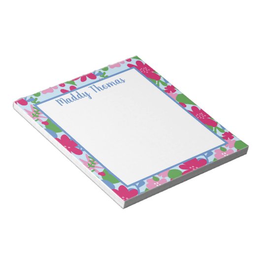 Bright Floral Notepad Notizblock (angewinkelt)