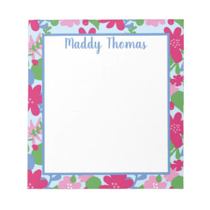 Bright Floral Notepad Notizblock