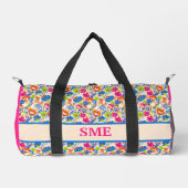 Bright Floral Pattern Duffel Bag Duffle Bag (Vorderseite)