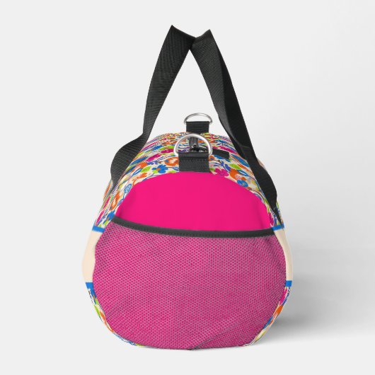 Bright Floral Pattern Duffel Bag Duffle Bag (Rechts)