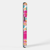 Bright Floral Pattern Phone Case (Name) iPhone Hülle (Rechte Seite)