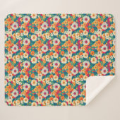 Bright Floral Sherpa Blanket Sherpadecke (Vorderseite (Horizontal))