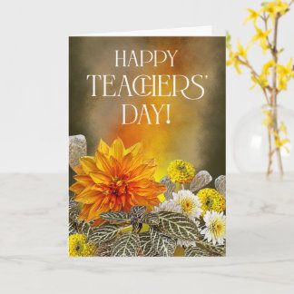 Bright Floral Teacher’s Day Greeting Card Karte