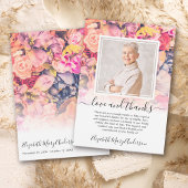 Bright Floral Vielen Dank Bereavement Foto Dankeskarte