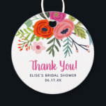 Bright Floral Vielen Dank Brautparty Geschenkanhänger<br><div class="desc">Erschwingliche, benutzerdefinierte gedruckte Brautparty-Gastgeschenk-Tags personalisiert mit Ihrem Text. Dieses moderne Blumendesign besticht durch farbenfrohe Blume in Rosa, Korallen und Orange mit gemischter Vegetation. Die Rückseite weist ein abstraktes Punktmuster auf, oder verwenden Sie den Leerzeichen für zusätzlichen Text. Verwenden Sie die Designwerkzeuge, um den Text anzupassen, die Schriftart und Farben zu...</div>
