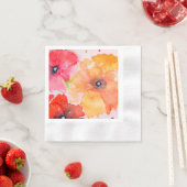 Bright Floral Watercolor Napkin Serviette (Beispiel)