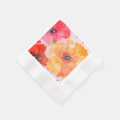 Bright Floral Watercolor Napkin Serviette (Ecke)