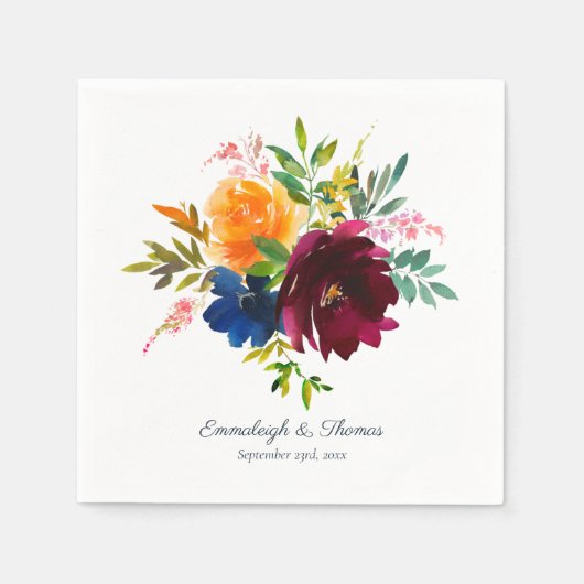 Bright Floral Wcolor Serviette (Vorderseite)