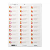 Bright Floral Wedding Return Address Labels (Vorne)
