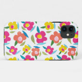 Bright Florals auf Weiß Case-Mate iPhone Hülle (Rückseite (Horizontal))
